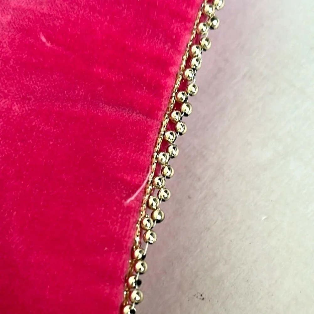 Jane Marie Velvet Clutch w/gold detail and adorable Tassel - Pink NWT